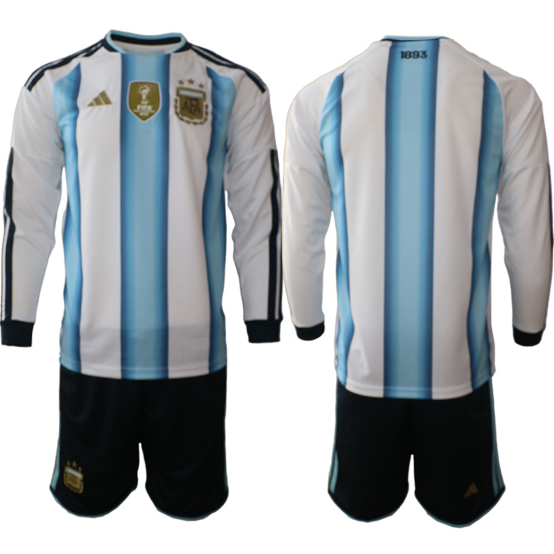 Men Argentina Long sleeve home 0126 style 2026 World Cup Soccer jersey